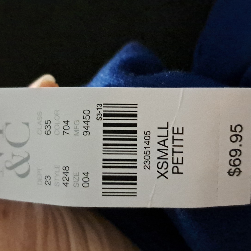 NWT NY & Co cobalt blue zipper pocket dress - Picture 9 of 9